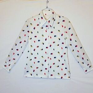 Vintage 1970s Graphic Blouse